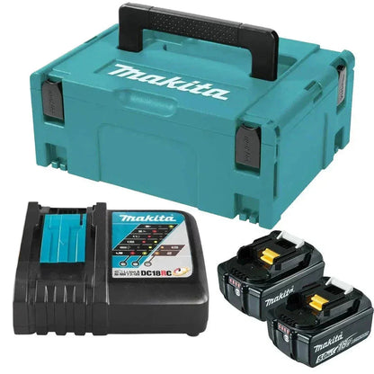Makita 18V LXT 5.0Ah Battery Kit – 2 Batteries, Charger & Protective Case