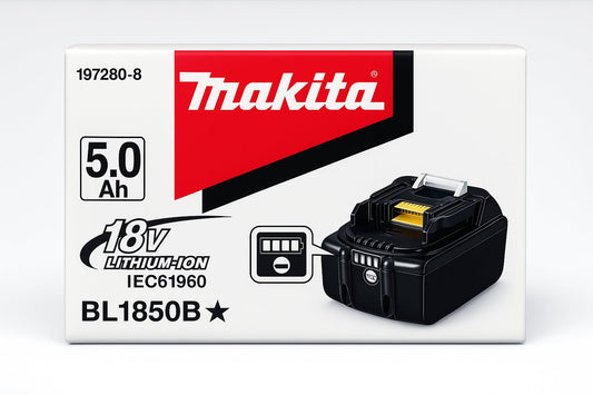 🔋 Makita BL1860B 18V LXT 5.0Ah Li-Ion Batteries (2pcs) – Fast Charge Compatible
